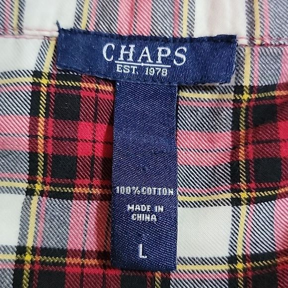 Chaps by Ralph Lauren plaid pajama top - Picture 10 of 10
